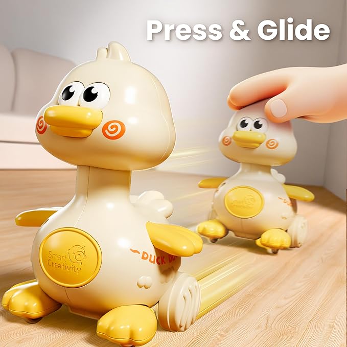 Press to Go Duck Car Toys for Toddlers